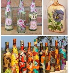 Cmo decorar botellas de vidrio con servilletas