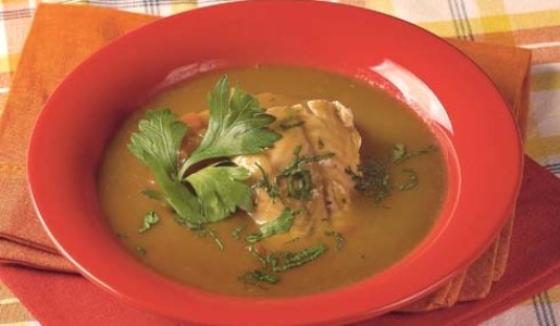 Chupín de tramboyo con hongos