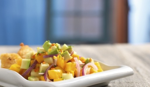 Cebiche de mango y palta