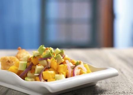 Cebiche de mango y palta