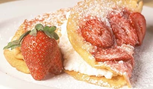 Panqueques de ricotta y fresa