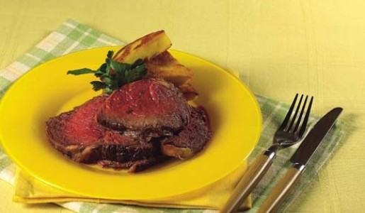 Roastbeef con papas duquesa
