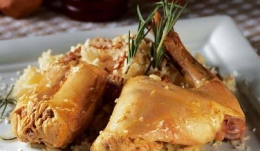 Conejo al curry casero y coco