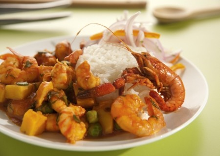 Picante de camarones y langostinos