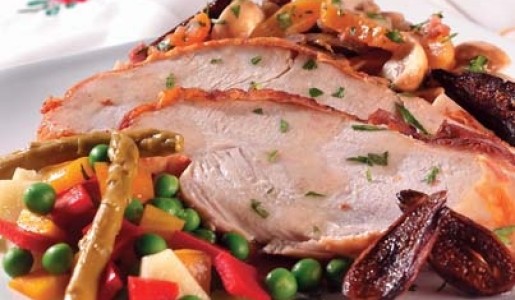 Pavo relleno con frutas