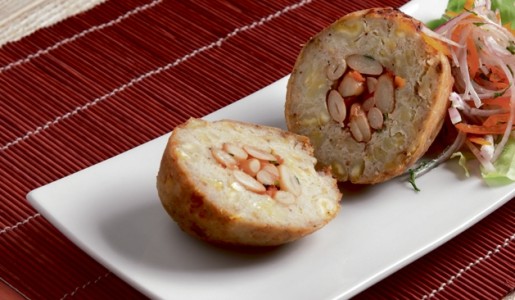 Plátano relleno con frejoles