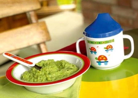 Papilla de espinaca y camote