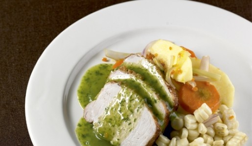 Lomo de cerdo en salsa de perejil