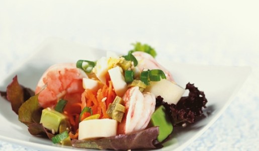 Ensalada de langostinos