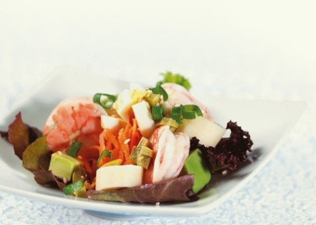 Ensalada de langostinos