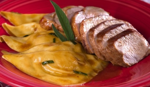 Ravioles de zapallo loche y ricota