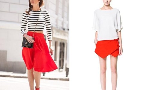 Cómo combinar una falda roja