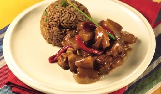 Guiso de pollo con piña