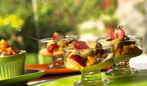 Copita de crema de lúcuma