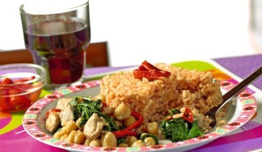 Curry de garbanzos y cerdo