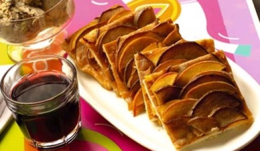 Focaccia de melocotón