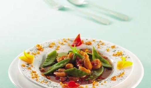 Langostinos en salsa de mango