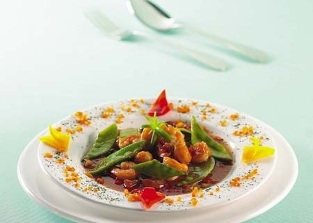Langostinos en salsa de mango