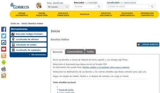 Cómo enviar un Burofax online