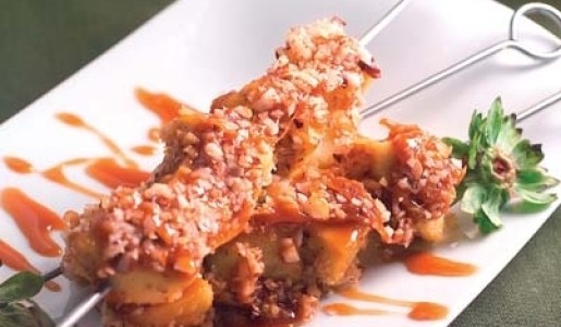 Brochetas de manzana