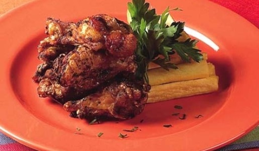 Alitas en chicharrón