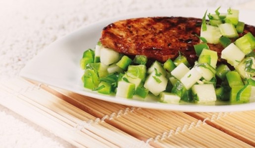 Pollo en salsa parrillera al café