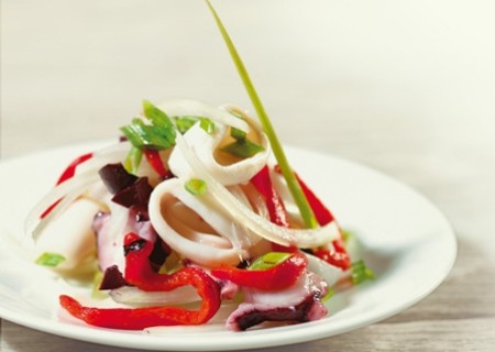 Ensalada de calamares y pulpo