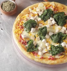 Pizza doble queso y espinaca