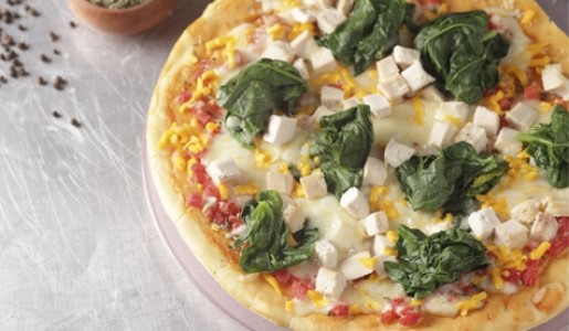 Pizza doble queso y espinaca