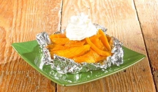 Mamey en papillote a la parrilla