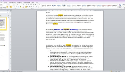 Cómo buscar una palabra en Word 2010