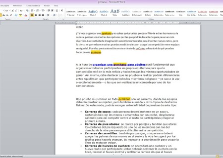 Cómo buscar una palabra en Word 2010