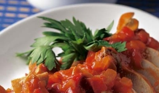 Pollo con champiñones