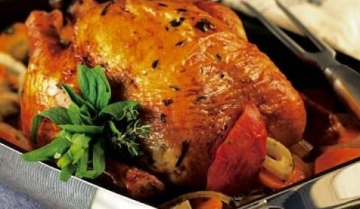 Pollo al horno con hierbas