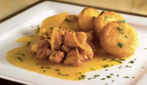 Croquetas de papa con conejo