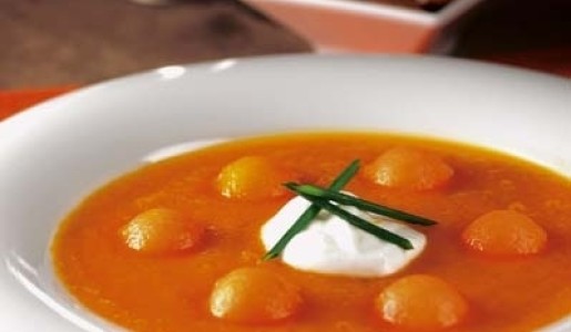 Crema de melón y zanahoria