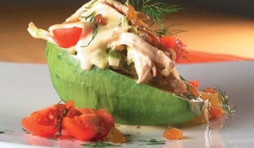 Palta rellena con gallina