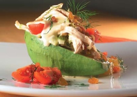 Palta rellena con gallina
