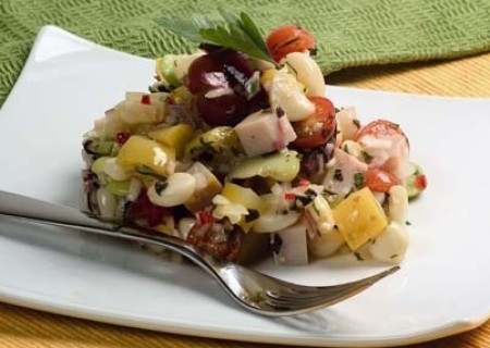 Solterito andino con jamón del país