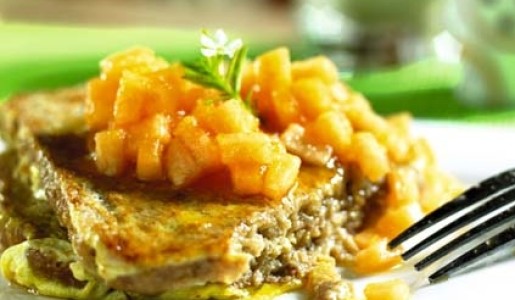 Tostada peruana con papayita arequipeña