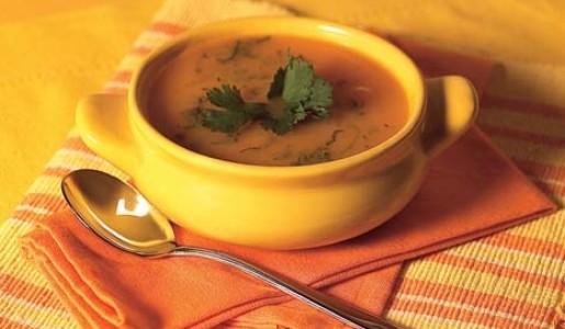 Crema de zanahorias y culantro