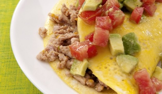 Tortilla rellena de pavo