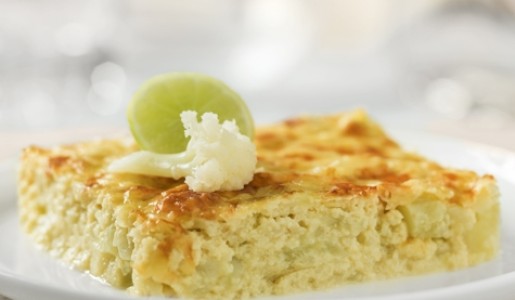 Soufflé de coliflor y queso parmesano