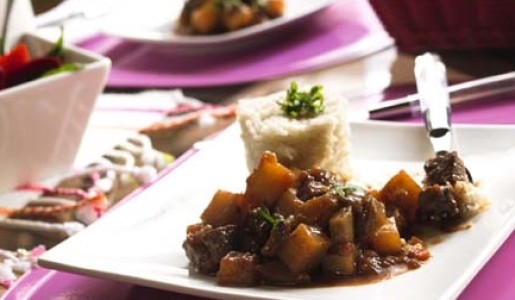 Estofado de lomo de res con verduras