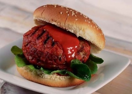 Hamburguesa de champiñones y chorizo
