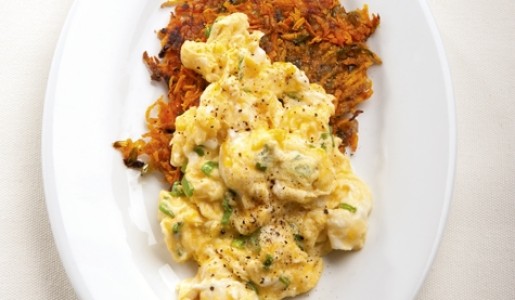 Huevos revueltos con camote