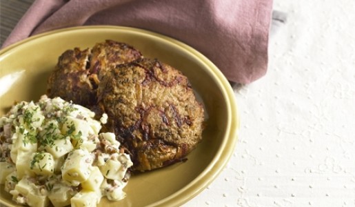 Hamburguesas especiales con ensalada de papa