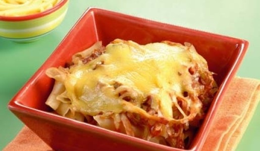 Canutos al horno con col y queso