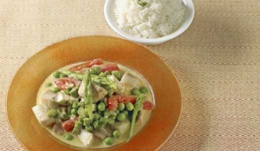 Ragú de pescado y espárragos